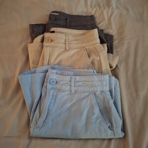 Reel Life Set Of 3 Stylish Women's Shorts Collection - Blue, Beige, Gray